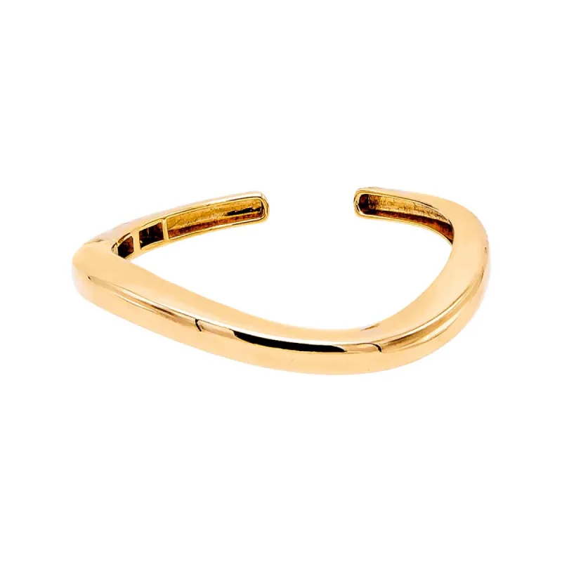 Solid Curved Shape Bangle Bracelet sold by Adina Eden's