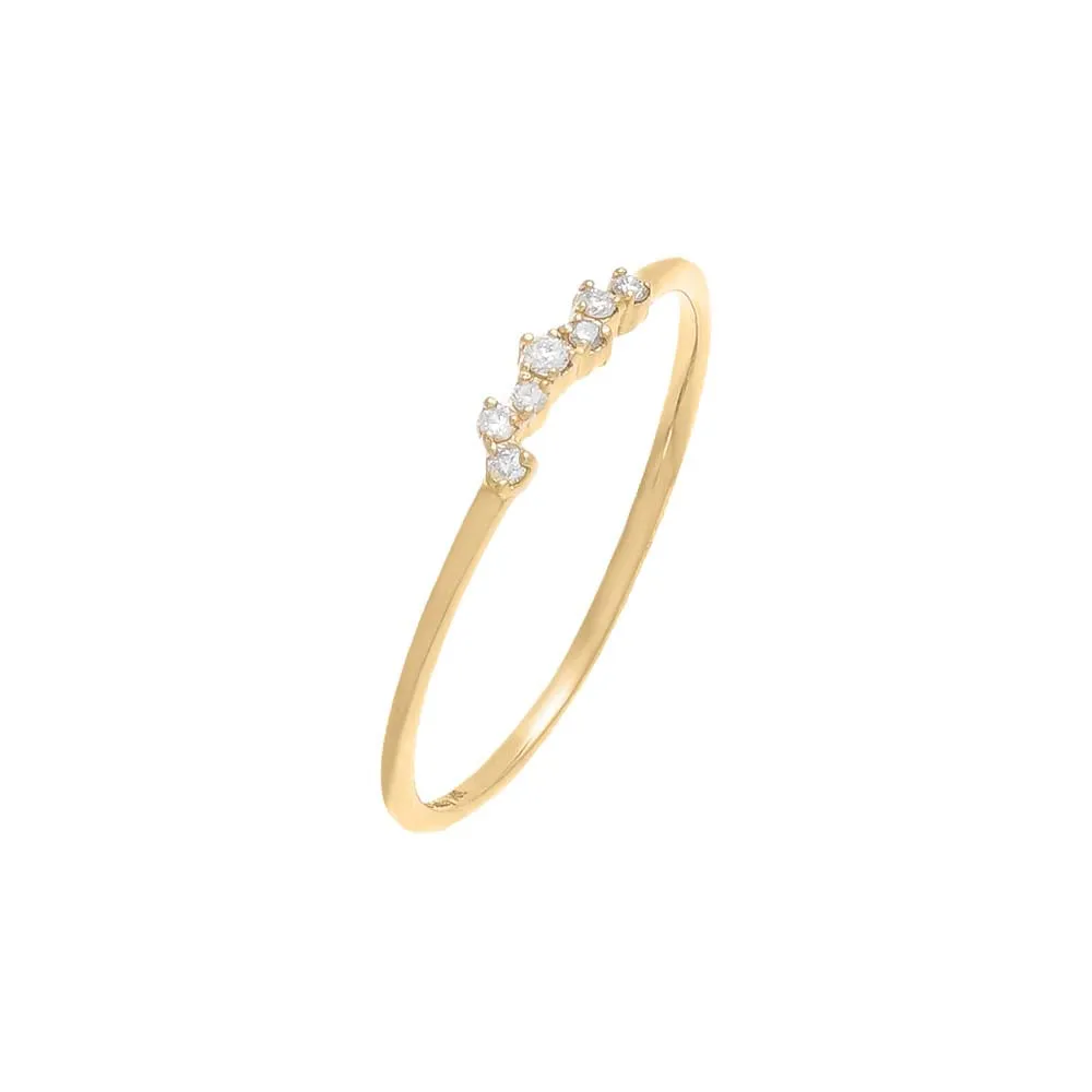Diamond Dainty Scattered Ring 14K sold by Adina Eden's