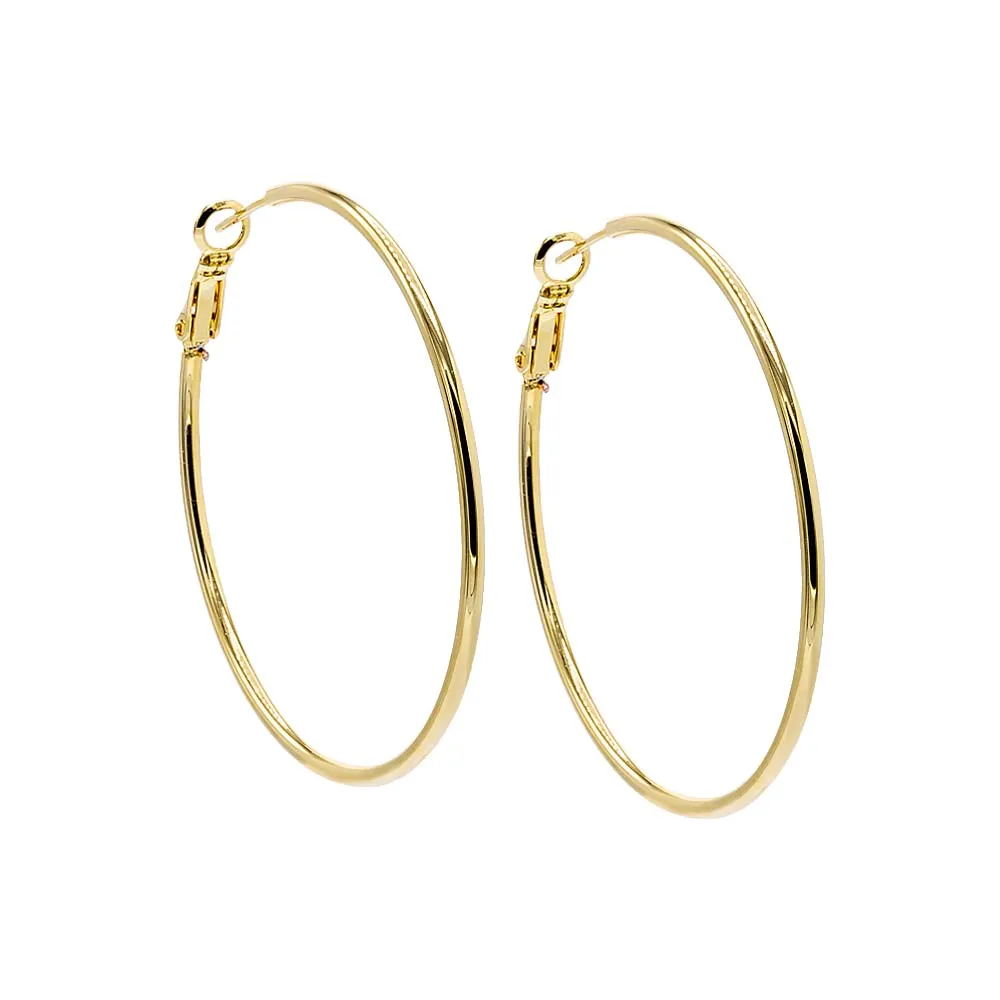 Rounded Hollow Hoop Earring sold by Adina Eden's product image thumbnail 5