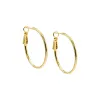 Rounded Hollow Hoop Earring sold by Adina Eden's