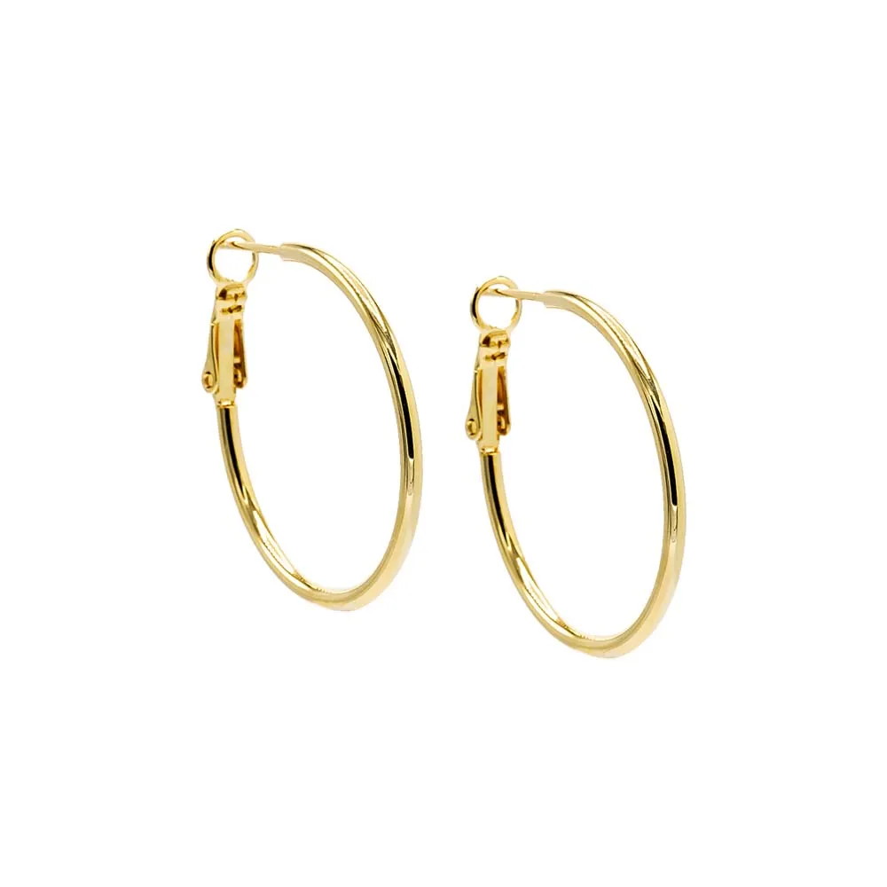 Rounded Hollow Hoop Earring sold by Adina Eden's product image thumbnail 3