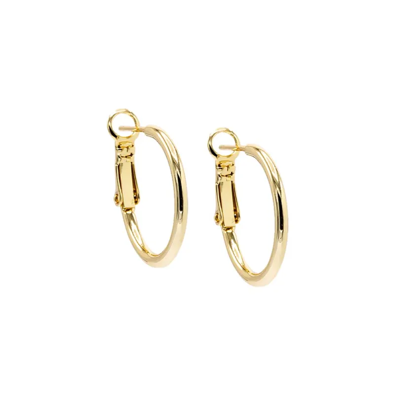Rounded Hollow Hoop Earring sold by Adina Eden's