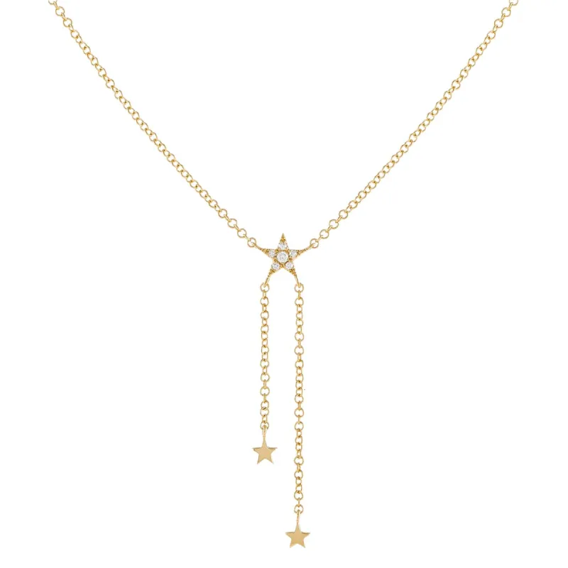 Diamond Star Lariat 14K sold by Adina Eden's