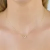 Diamond Dainty Butterfly Necklace 14K sold by Adina Eden's