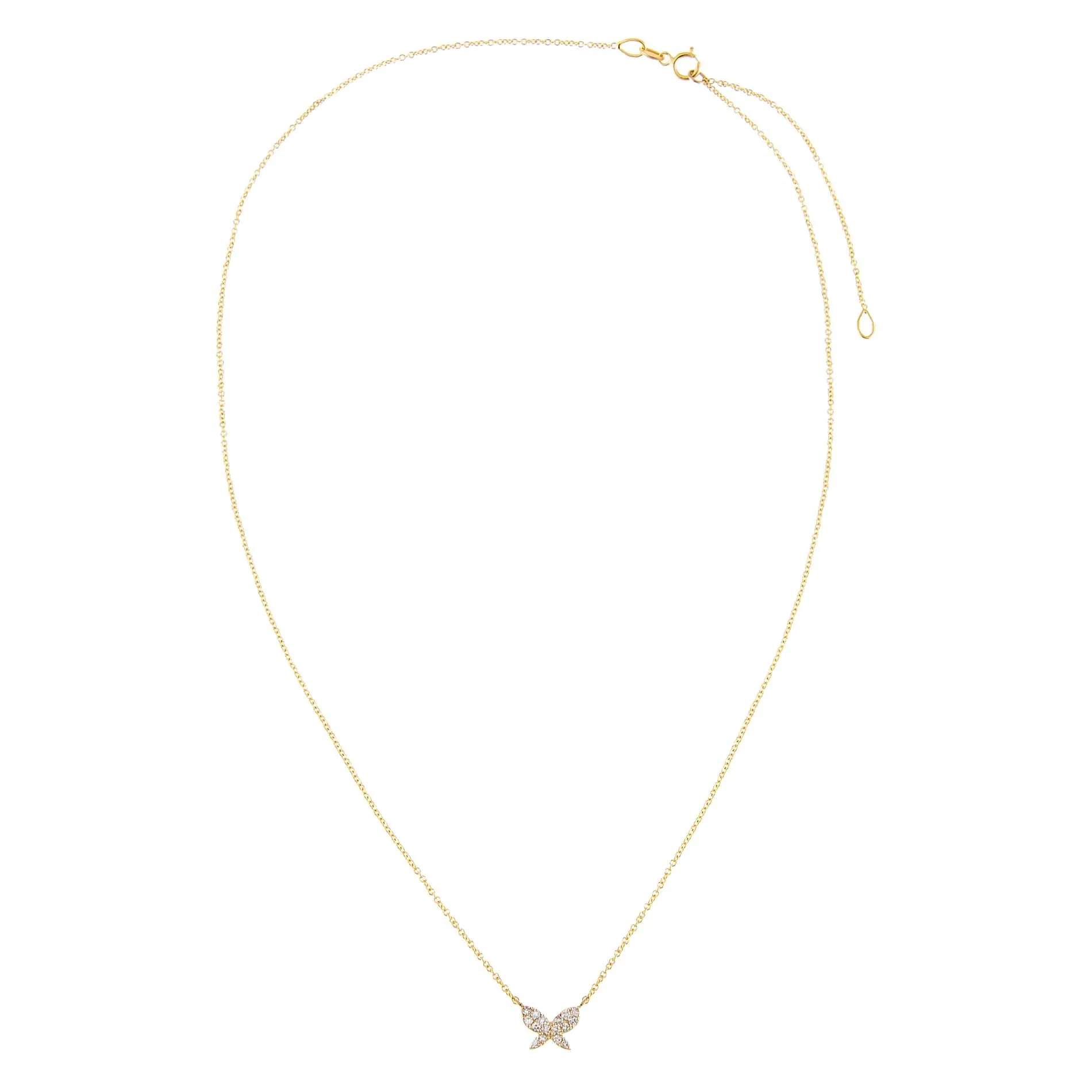 Diamond Dainty Butterfly Necklace 14K sold by Adina Eden's product image thumbnail 3