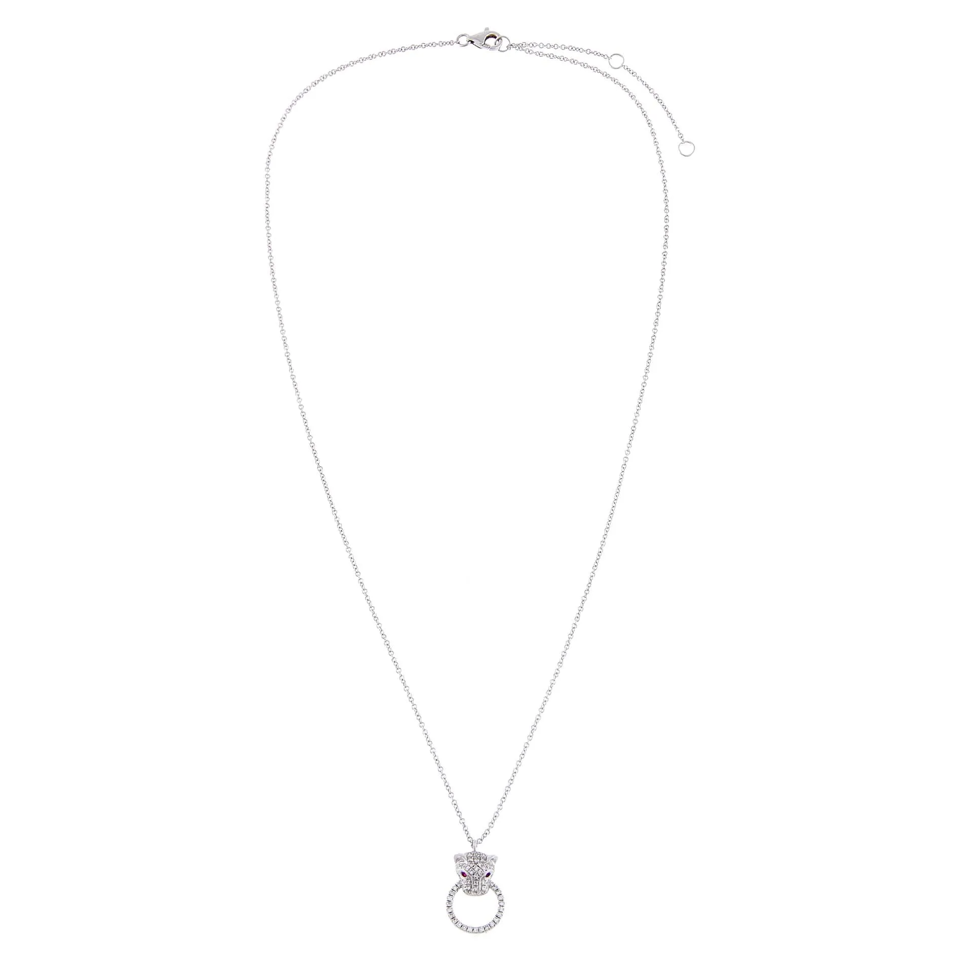 Diamond Ruby Panther Necklace 14K sold by Adina Eden's product image thumbnail 2