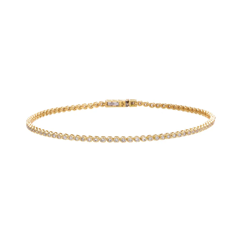 1 Carat Diamond Tennis Bracelet 14K sold by Adina Eden's