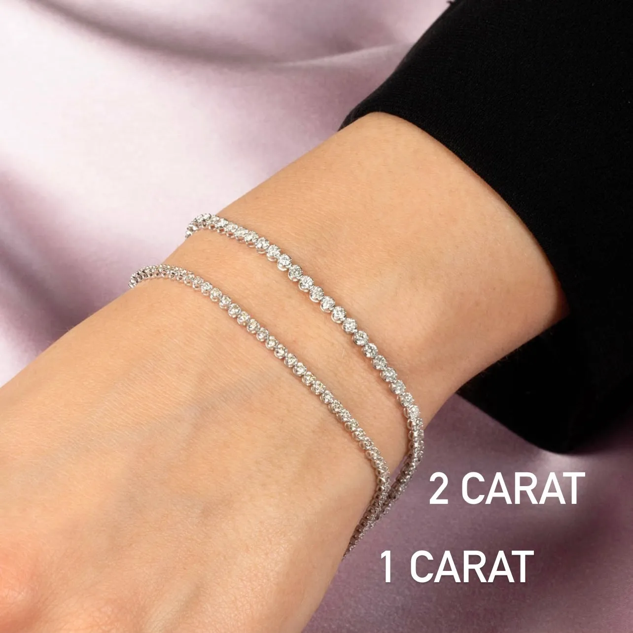 1 Carat Diamond Tennis Bracelet 14K sold by Adina Eden's product image thumbnail 5