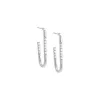 Solid/Pave Thin Large Oval Hoop Earring sold by Adina Eden's