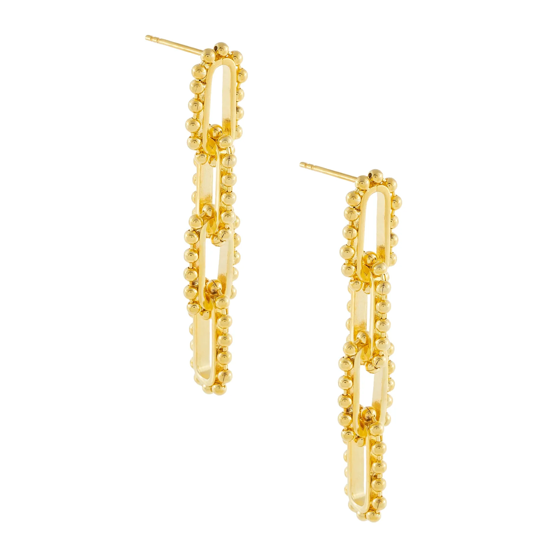 Beaded Link Drop Earring sold by Adina Eden's