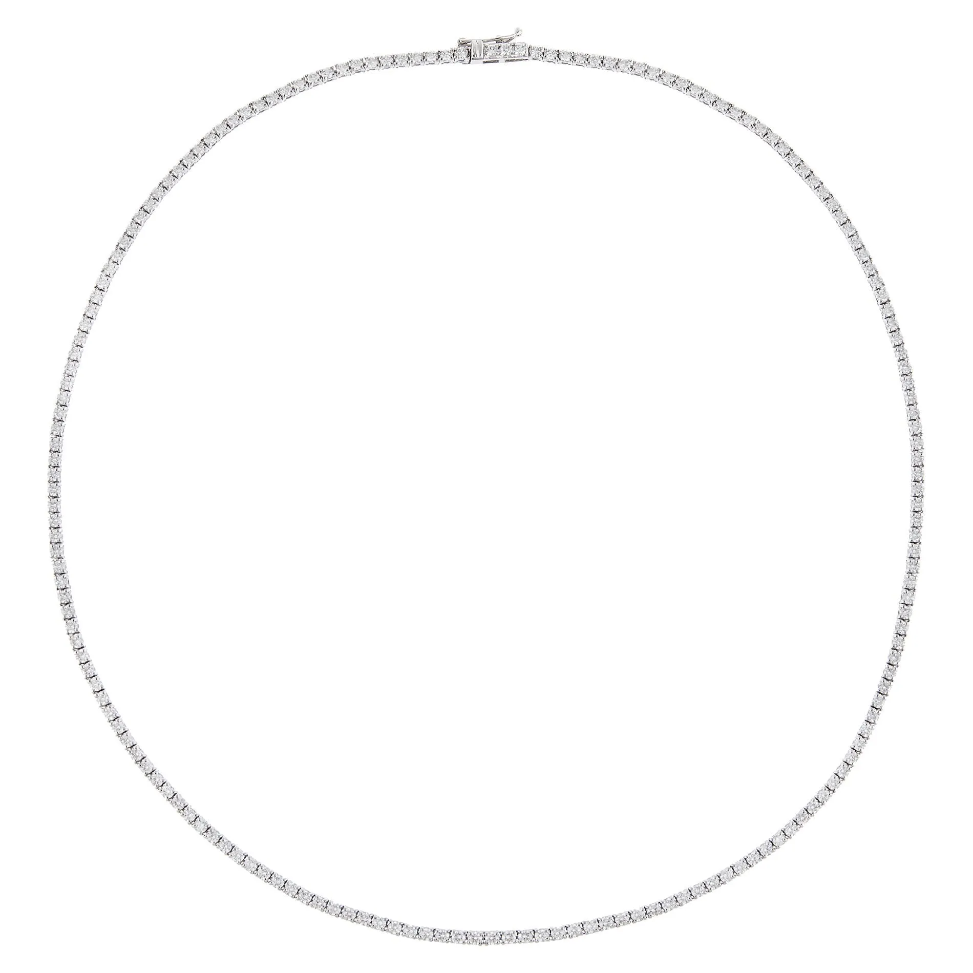 Diamond Dainty Thin Tennis Necklace 14K sold by Adina Eden's product image thumbnail 3