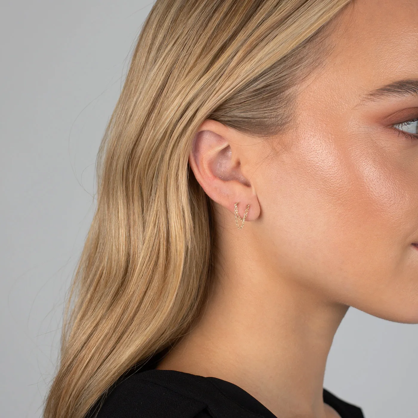 Double Chain Earring Chain Connector 14K sold by Adina Eden's product image thumbnail 2