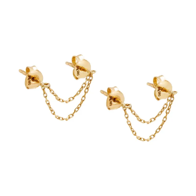 Double Chain Earring Chain Connector 14K sold by Adina Eden's