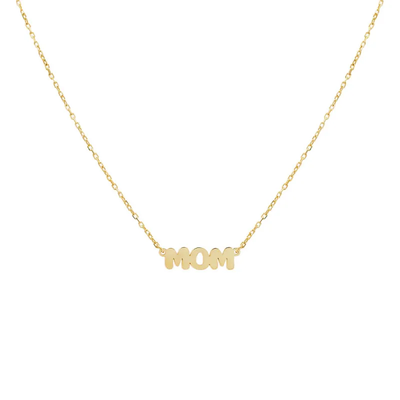 MOM Flat Bubble Name Necklace sold by Adina Eden's