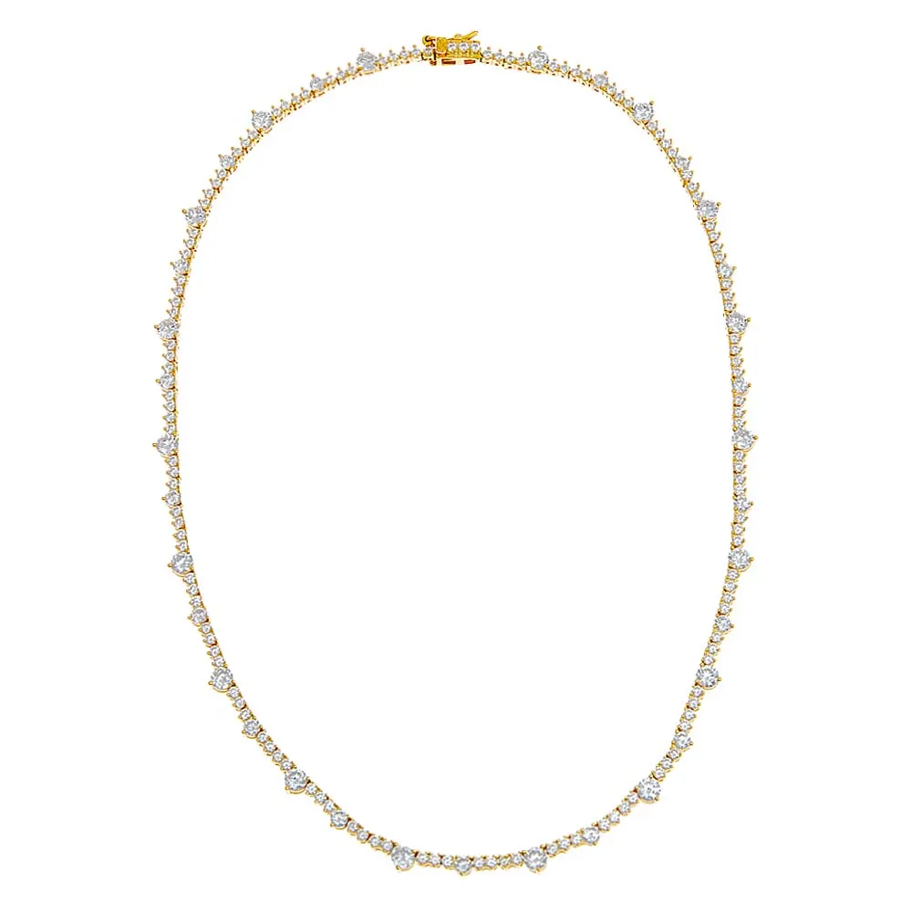 Accented Three Prong Tennis Necklace sold by Adina Eden's product image thumbnail 3