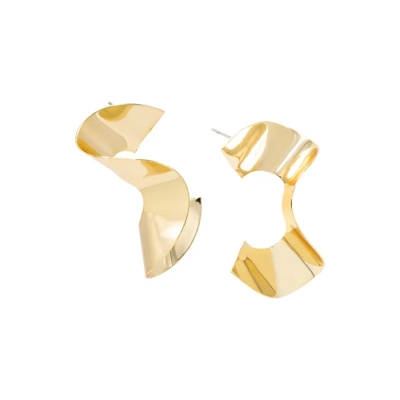 Solid Fluid Drop Stud Earring sold by Adina Eden's