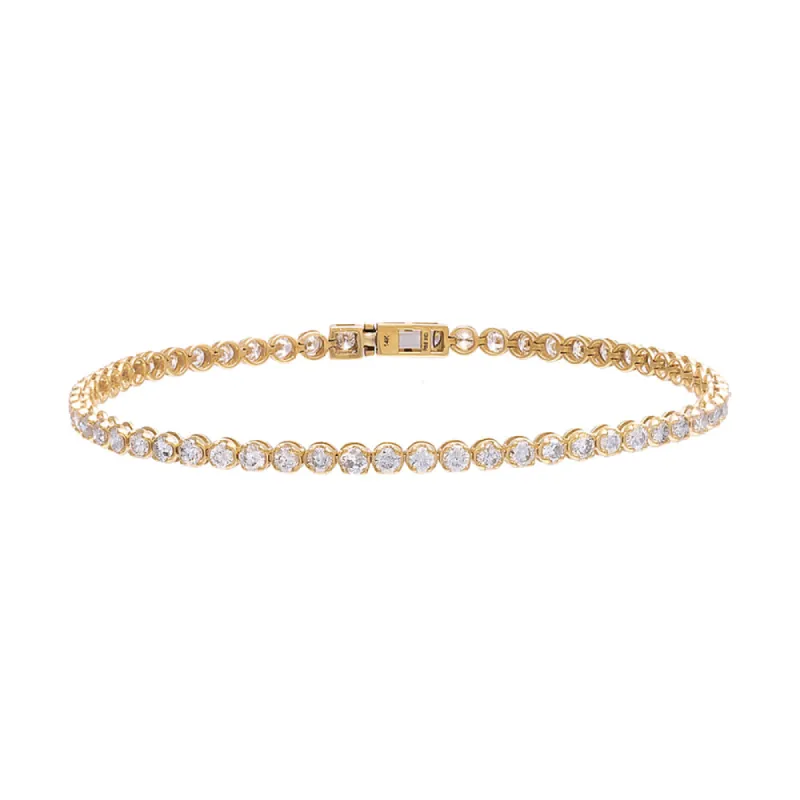 3 Carat Diamond Tennis Bracelet 14K sold by Adina Eden's