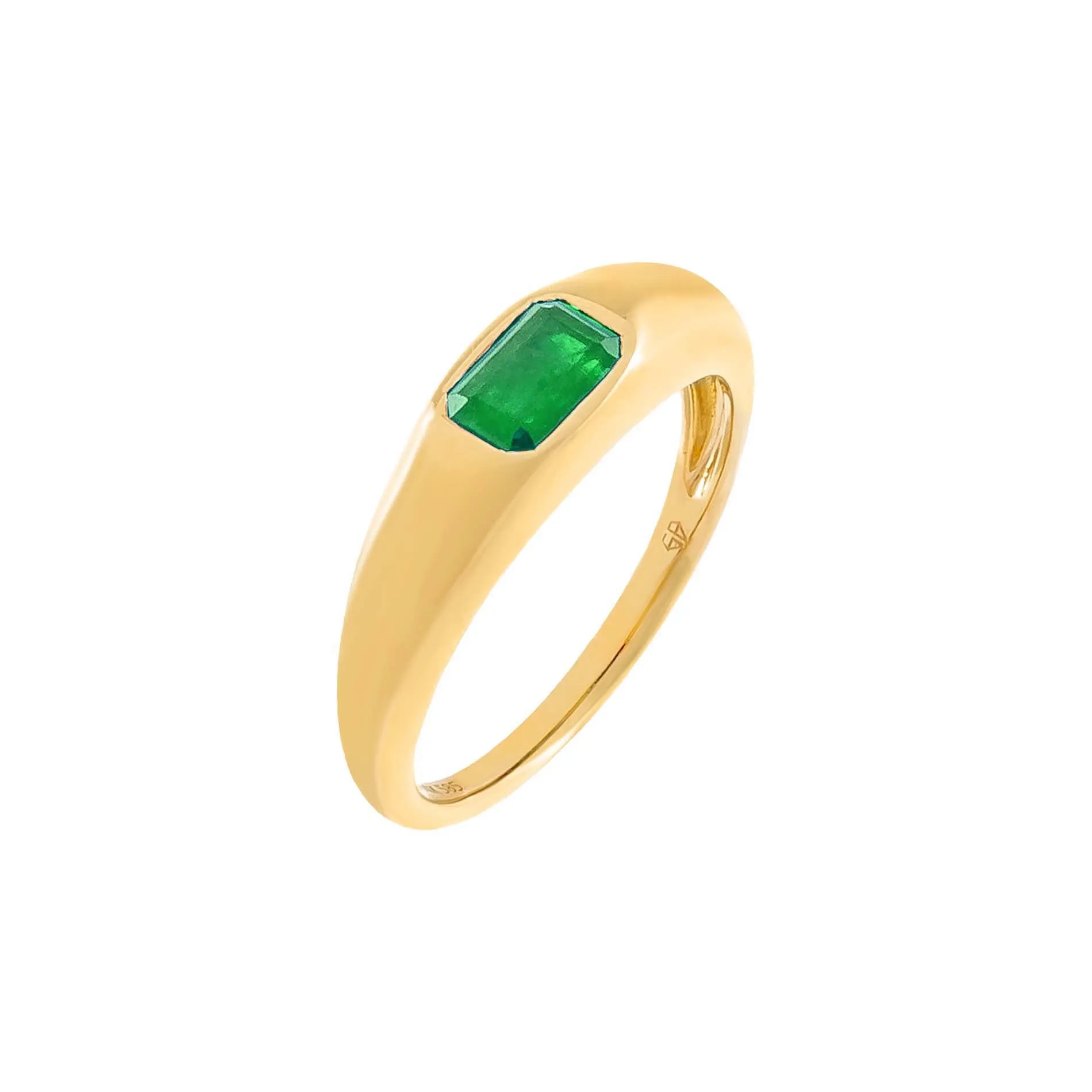 Gemstone Baguette Dome Ring 14K sold by Adina Eden's product image thumbnail 4