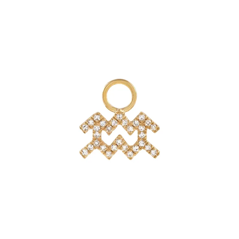 Diamond Zodiac Earring Charm 14K sold by Adina Eden's
