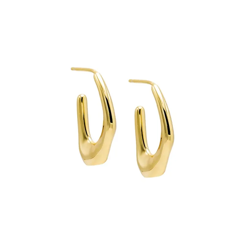 Indented Open Hoop Earring sold by Adina Eden's