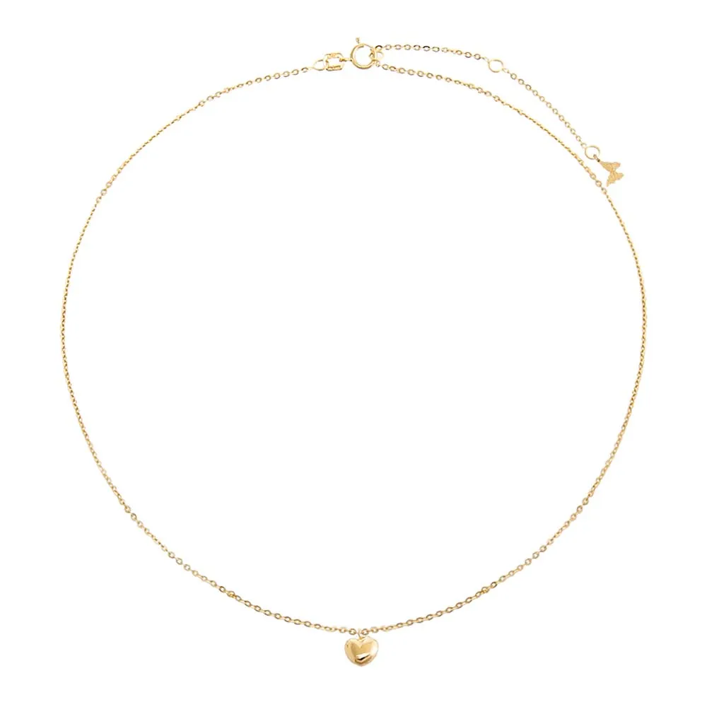 Mini Puffy Heart Necklace 14K sold by Adina Eden's product image thumbnail 3