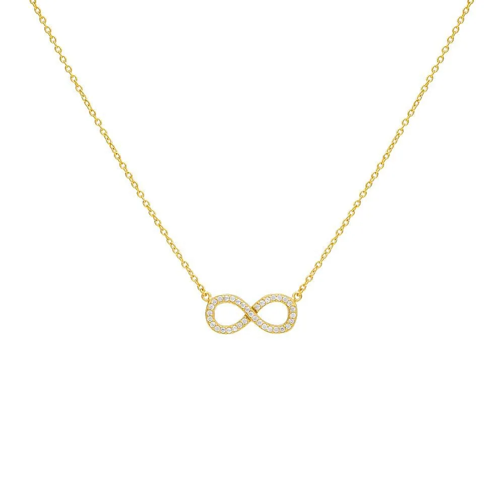 Pavé Infinity Necklace sold by Adina Eden's