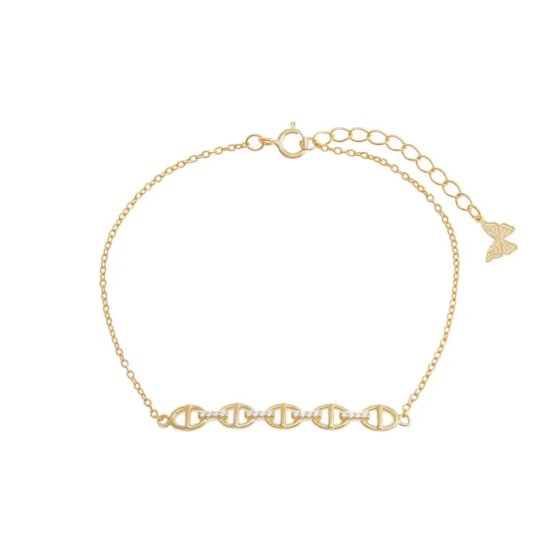 Accented Mariner Link Bracelet sold by Adina Eden's