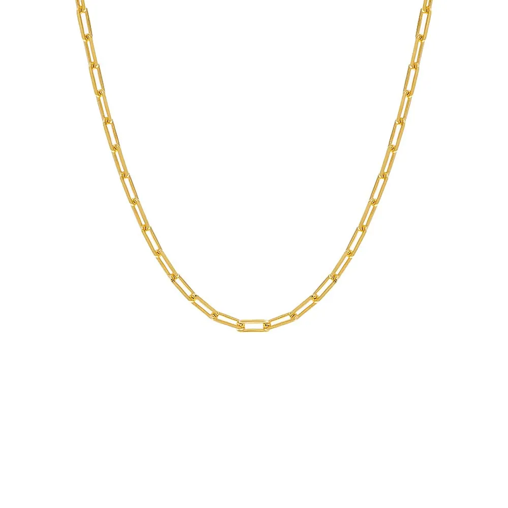 Small Paperclip Link Necklace sold by Adina Eden's product image thumbnail 3