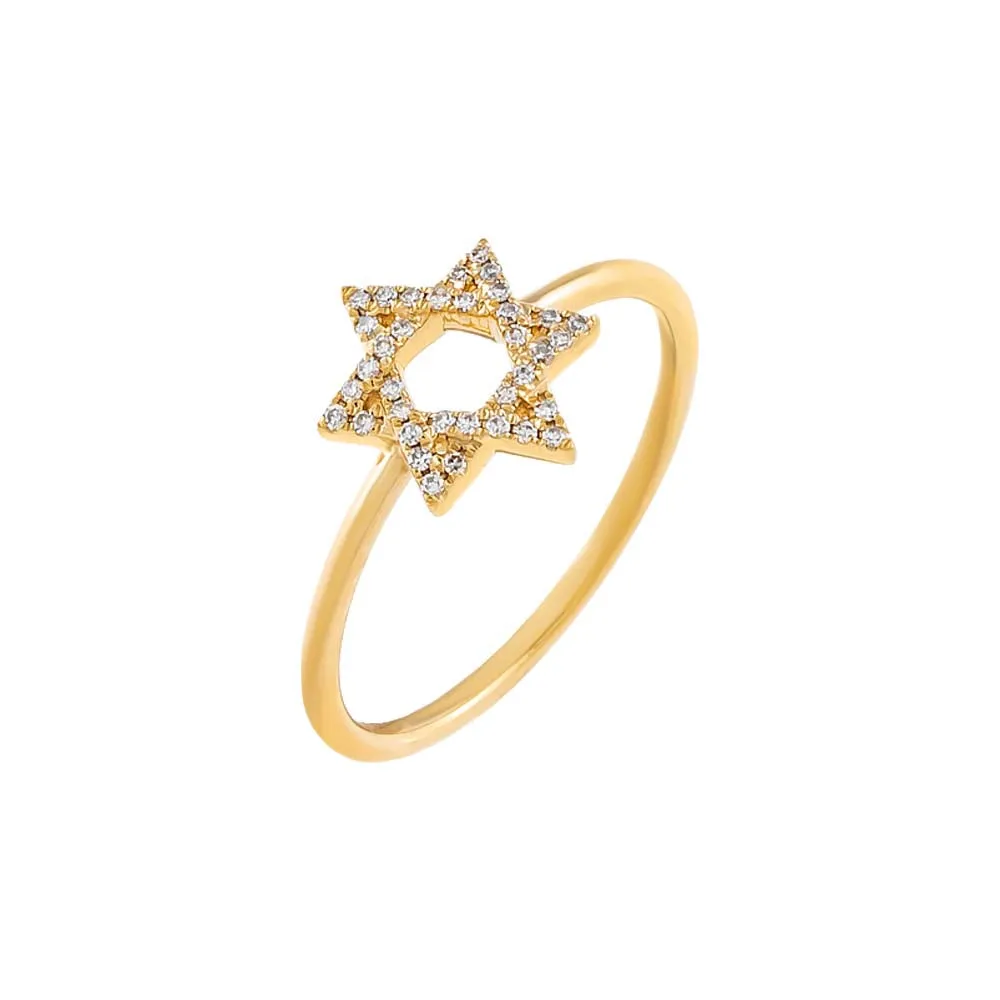 Diamond Star of David Ring 14K sold by Adina Eden's