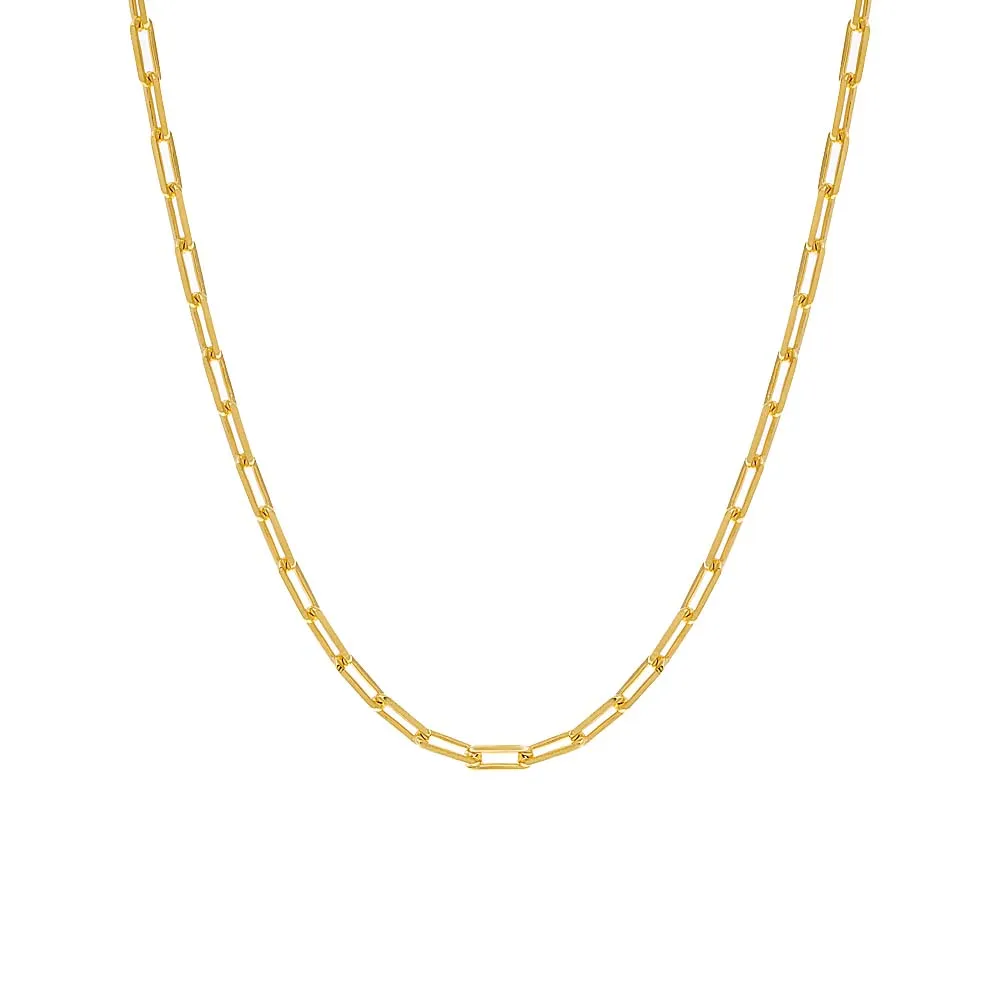 Small Paperclip Link Necklace sold by Adina Eden's product image thumbnail 5