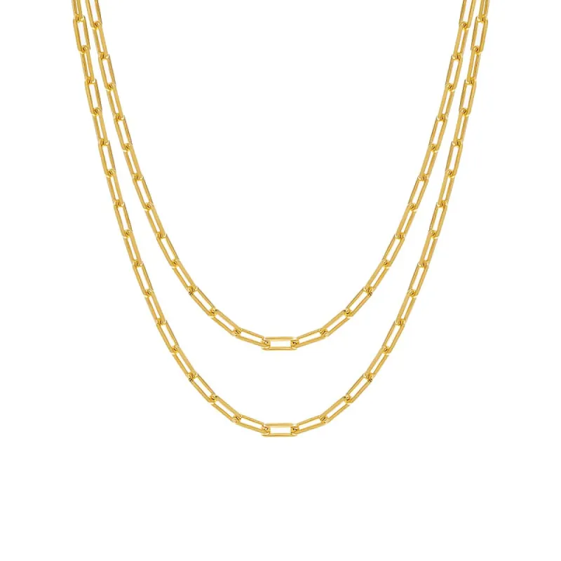 Small Paperclip Link Necklace sold by Adina Eden's