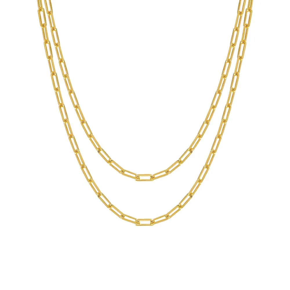 Small Paperclip Link Necklace sold by Adina Eden's