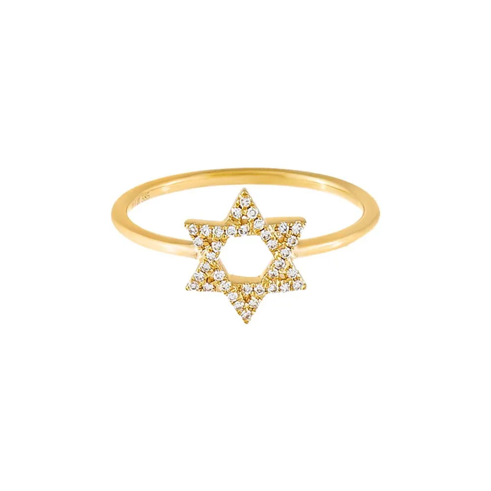 Diamond Star of David Ring 14K sold by Adina Eden's product image thumbnail 3