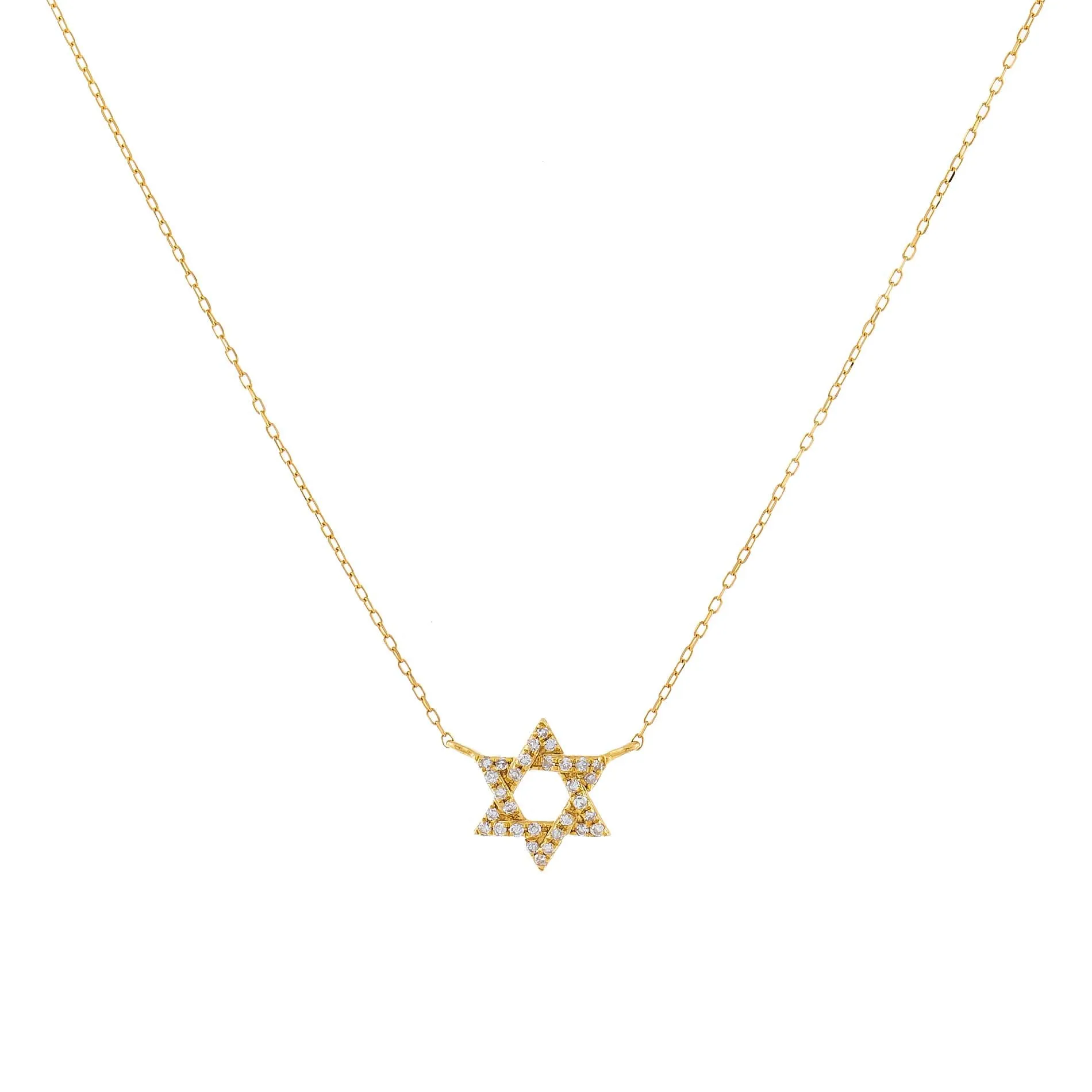 Diamond Star of David Necklace 14K sold by Adina Eden's