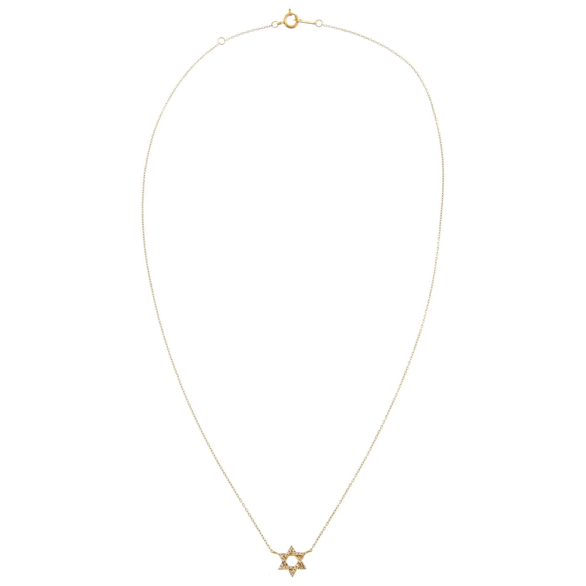 Diamond Star of David Necklace 14K sold by Adina Eden's product image thumbnail 2