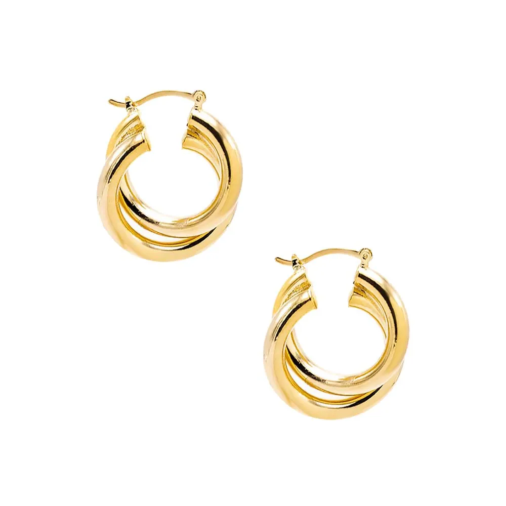 Double Twisted Hollow Hoop Earring sold by Adina Eden's