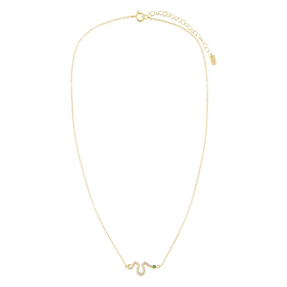 Pavé Snake Necklace sold by Adina Eden's product image thumbnail 4