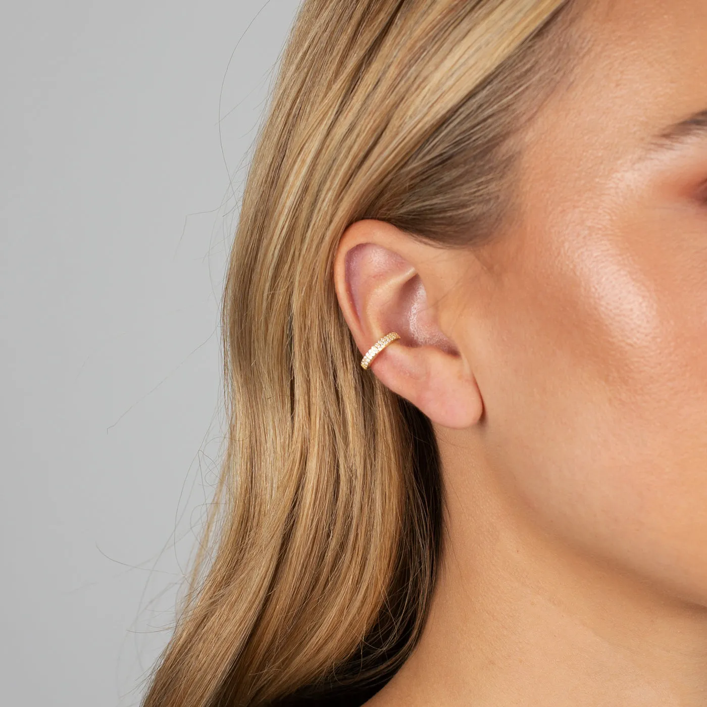 Double Row Pavé Ear Cuff sold by Adina Eden's product image thumbnail 2