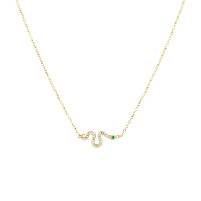 Pavé Snake Necklace sold by Adina Eden's