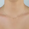 Floating Diamond Marquee Necklace 14K sold by Adina Eden's