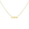 Solid Bubble Name Link Necklace sold by Adina Eden's