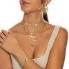 Solid Bubble Name Link Necklace sold by Adina Eden's