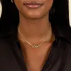 Solid Bubble Name Link Necklace sold by Adina Eden's