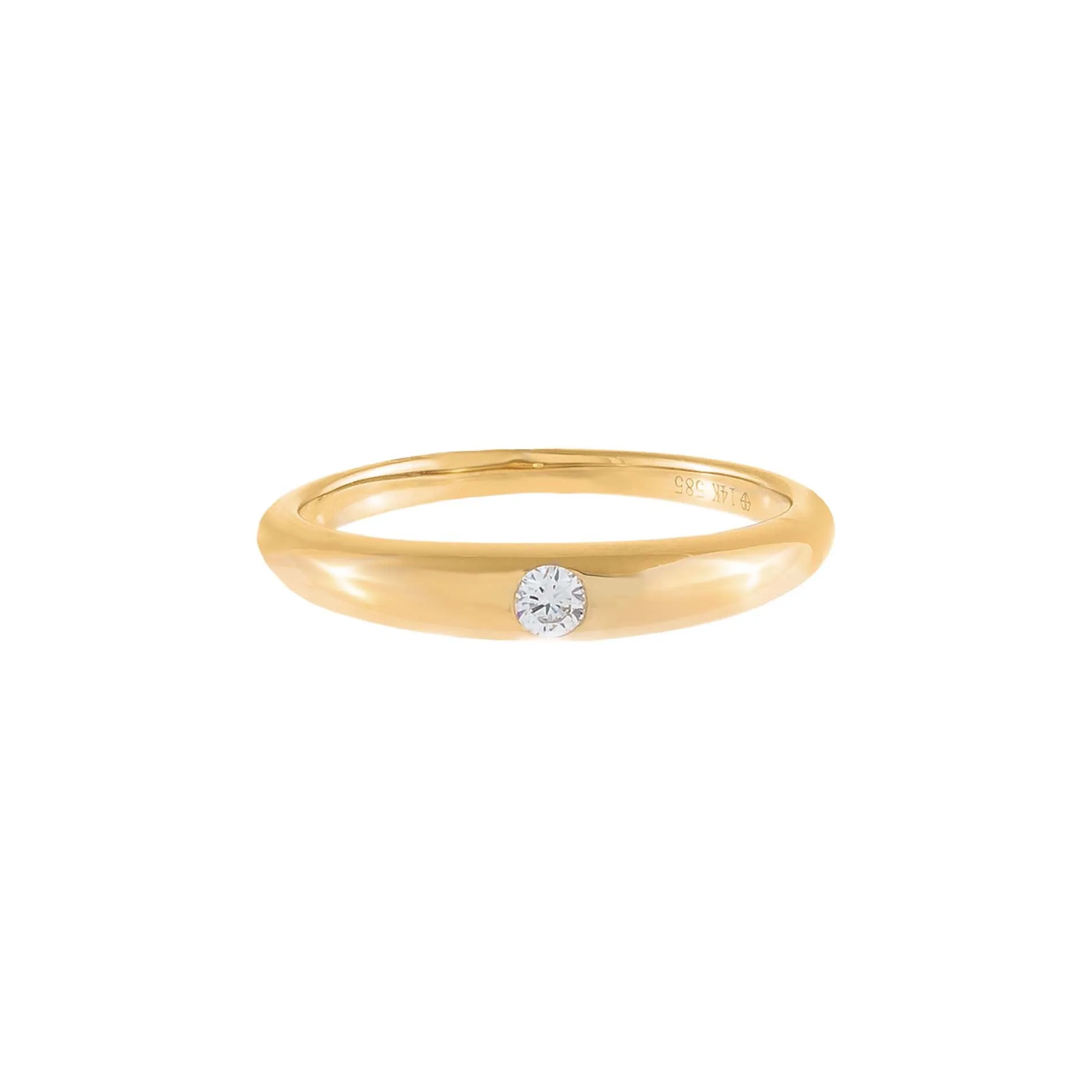 Diamond Hollow Dome Ring 14K sold by Adina Eden's product image thumbnail 3