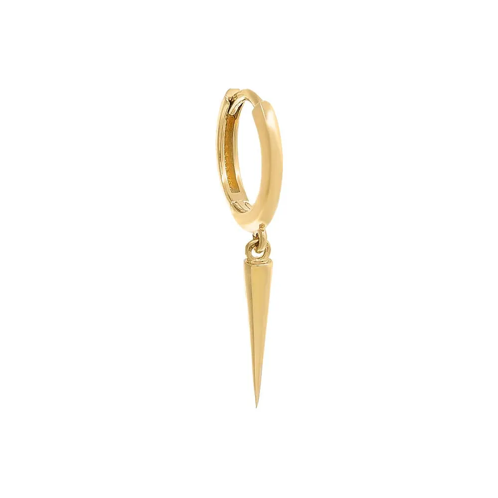 Solid Spike Drop Huggie Earring 14K sold by Adina Eden's product image thumbnail 3