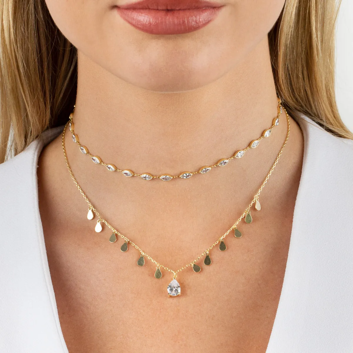 CZ Multi Marquise Choker sold by Adina Eden's product image thumbnail 2