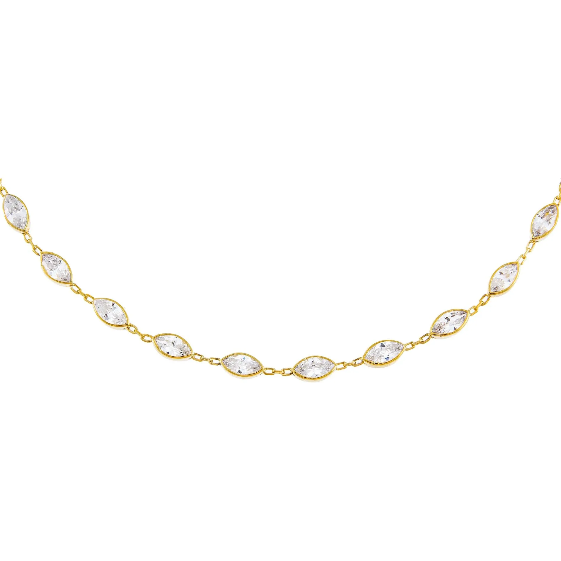 CZ Multi Marquise Choker sold by Adina Eden's