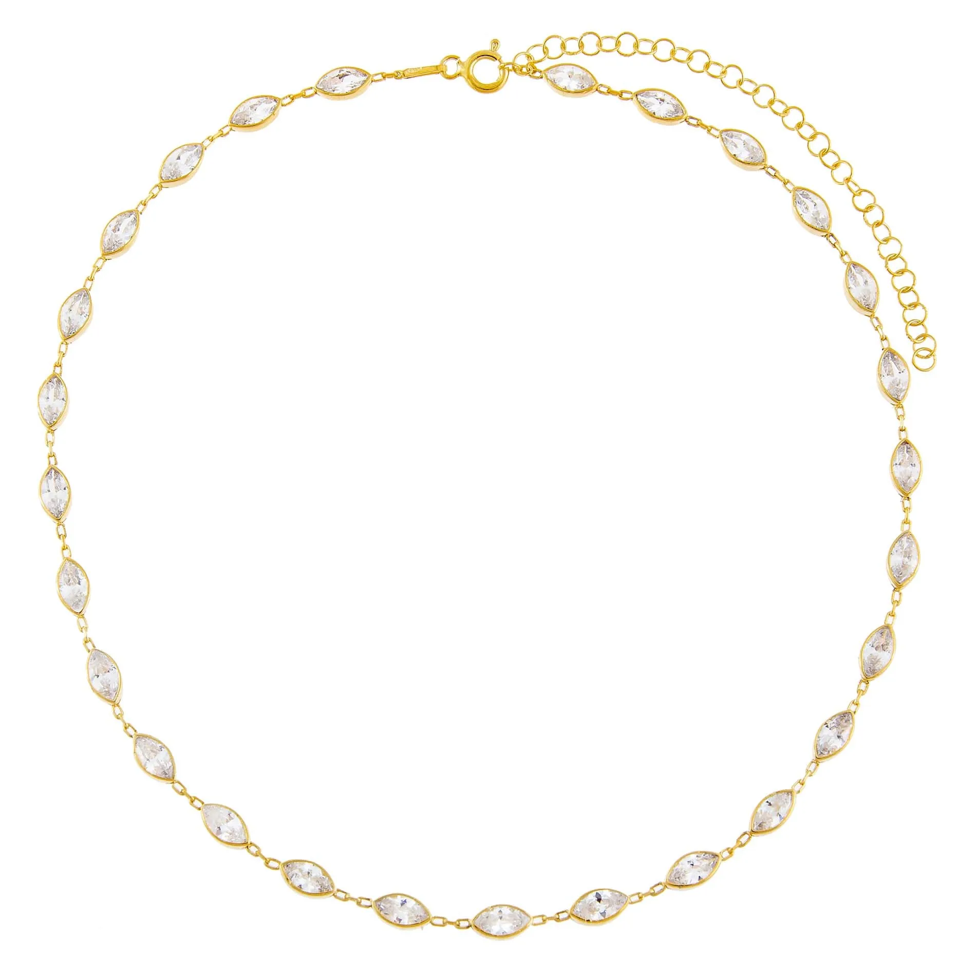 CZ Multi Marquise Choker sold by Adina Eden's product image thumbnail 3