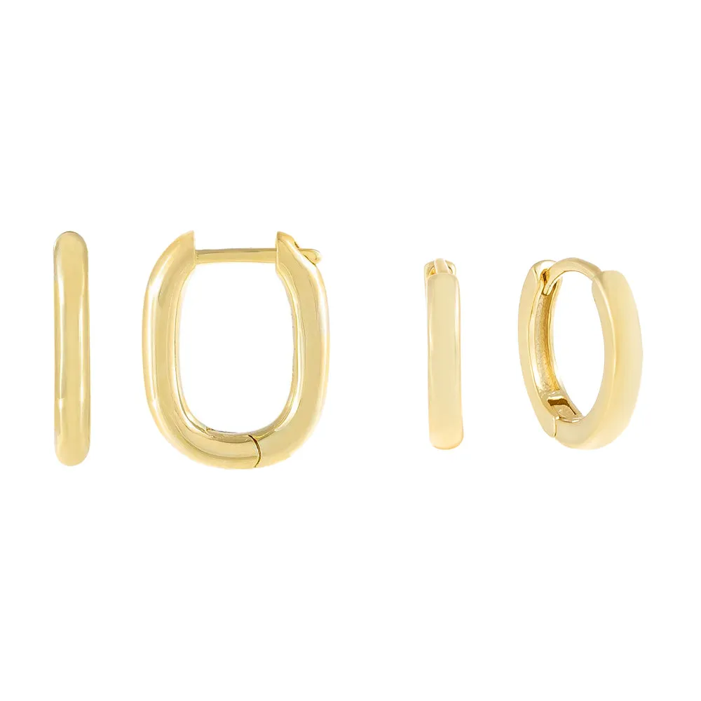 Solid Huggie Earring Combo Set sold by Adina Eden's