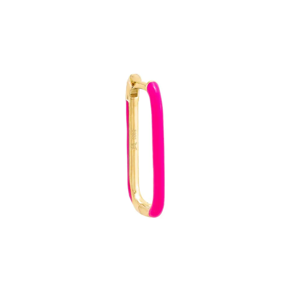 Colored Enamel Oval Hoop Earring sold by Adina Eden's product image thumbnail 3